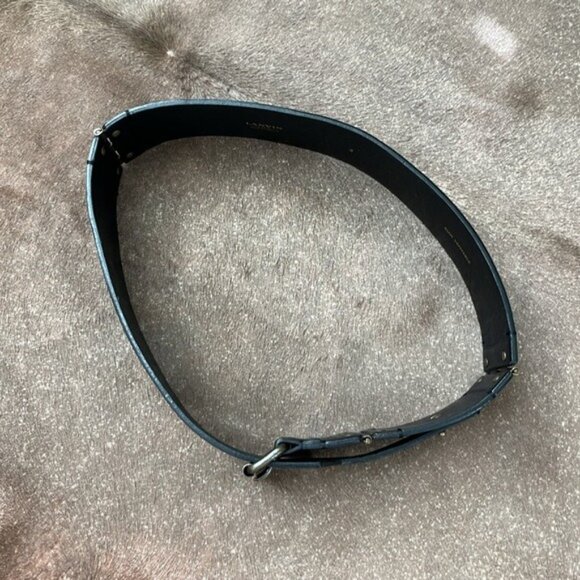 Lanvin SS 2011 Runway PFW Hinged Leather Leg Waist Belt - Picture 4 of 12